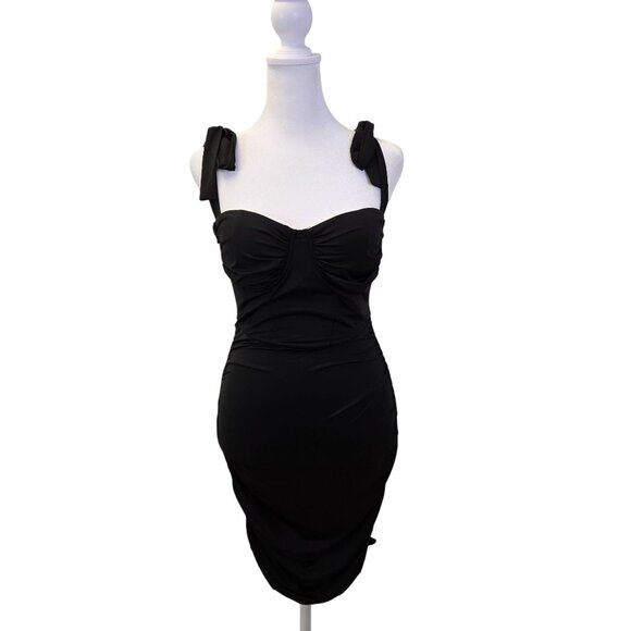NWT Windsor Tie Shoulder Ruched Bodycon Dress Size Medium - Picture 1 of 7
